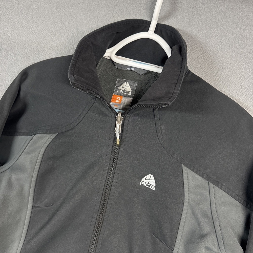 Vintage Nike ACG Jacket Womens Small (4-6) Gray Terma Fit Full Zip Outdoors Y2K